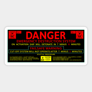 ALIEN - Nostromo Auto Destruct Sticker